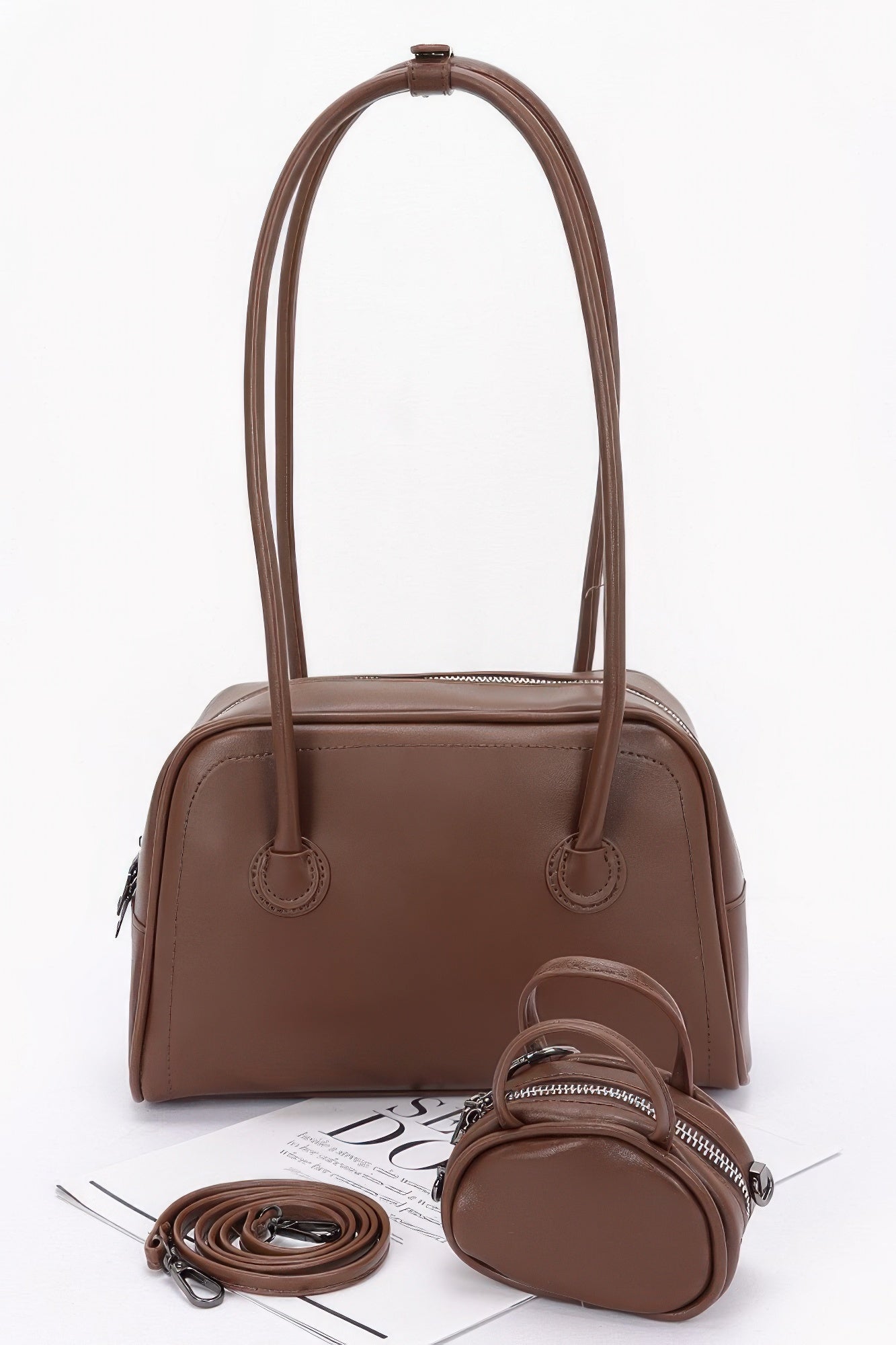 Faux Leather Sport Bag