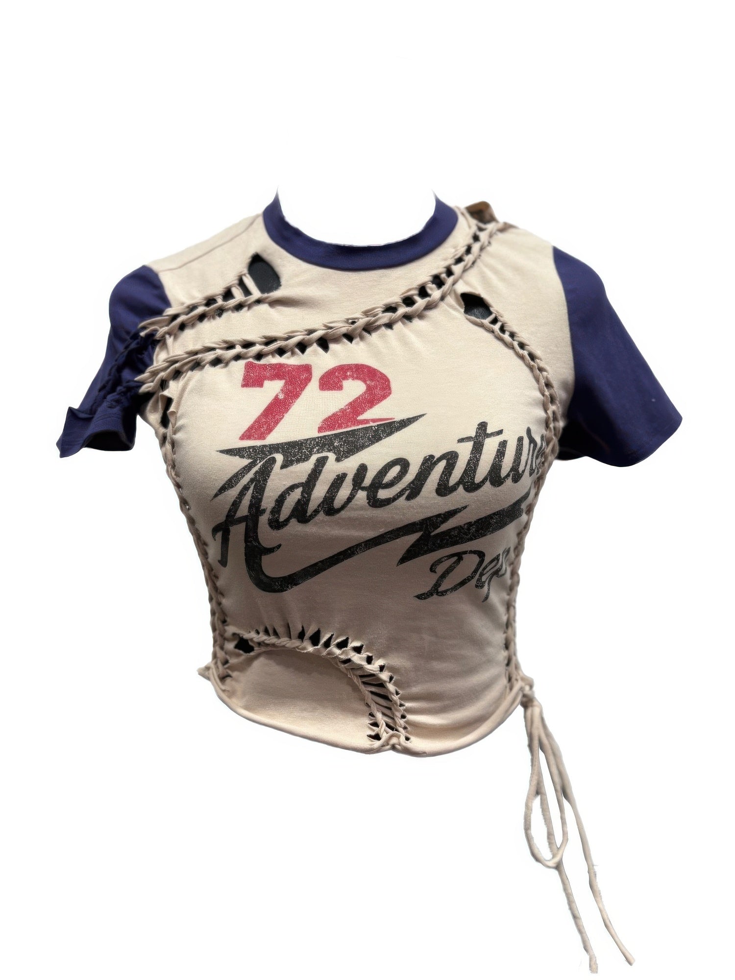 Varsity Renegade Lace-up Graphic Tee