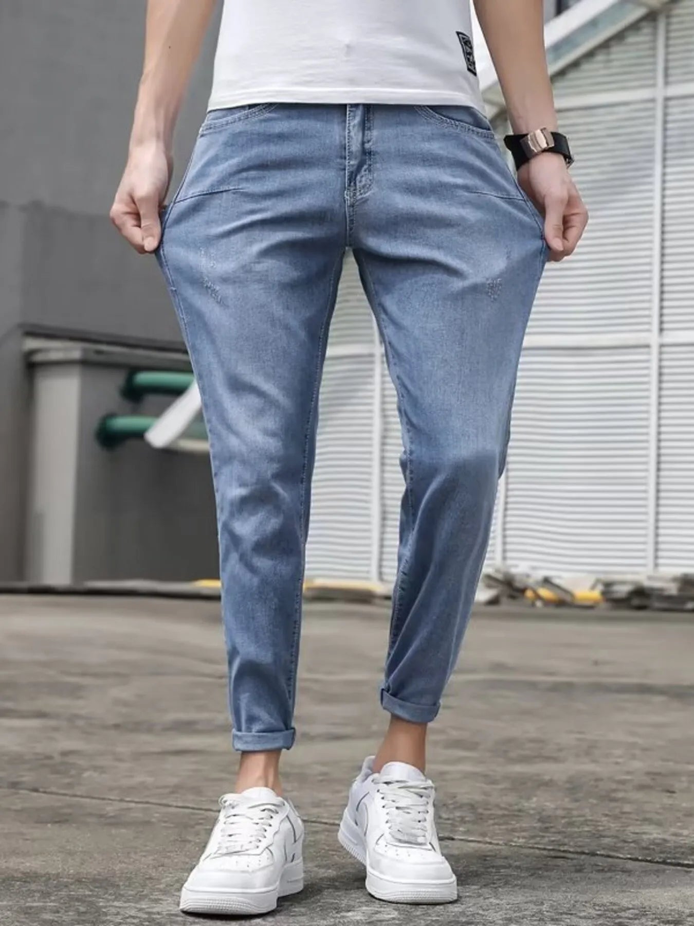 Men's Slim-Fit Wash Jeans