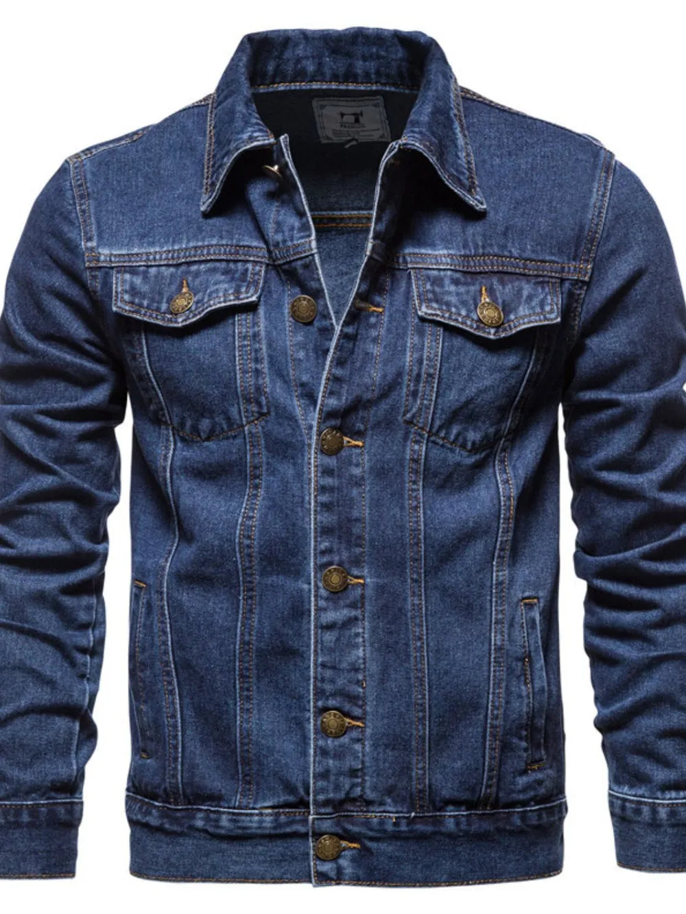 Men's Button Down Long Sleeve Denim Jacket