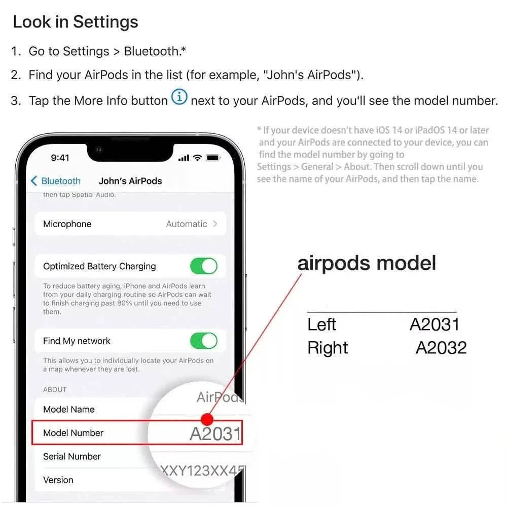 Apple AirPods Right A2032, Left A2031 or Charging Case A1938 (2nd Generation) (Refurbished)