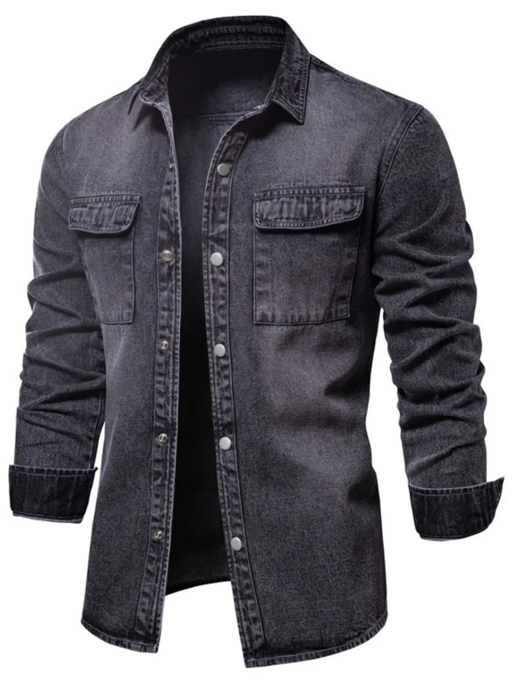 Men's Button Down Chest Pocket Denim Jacket