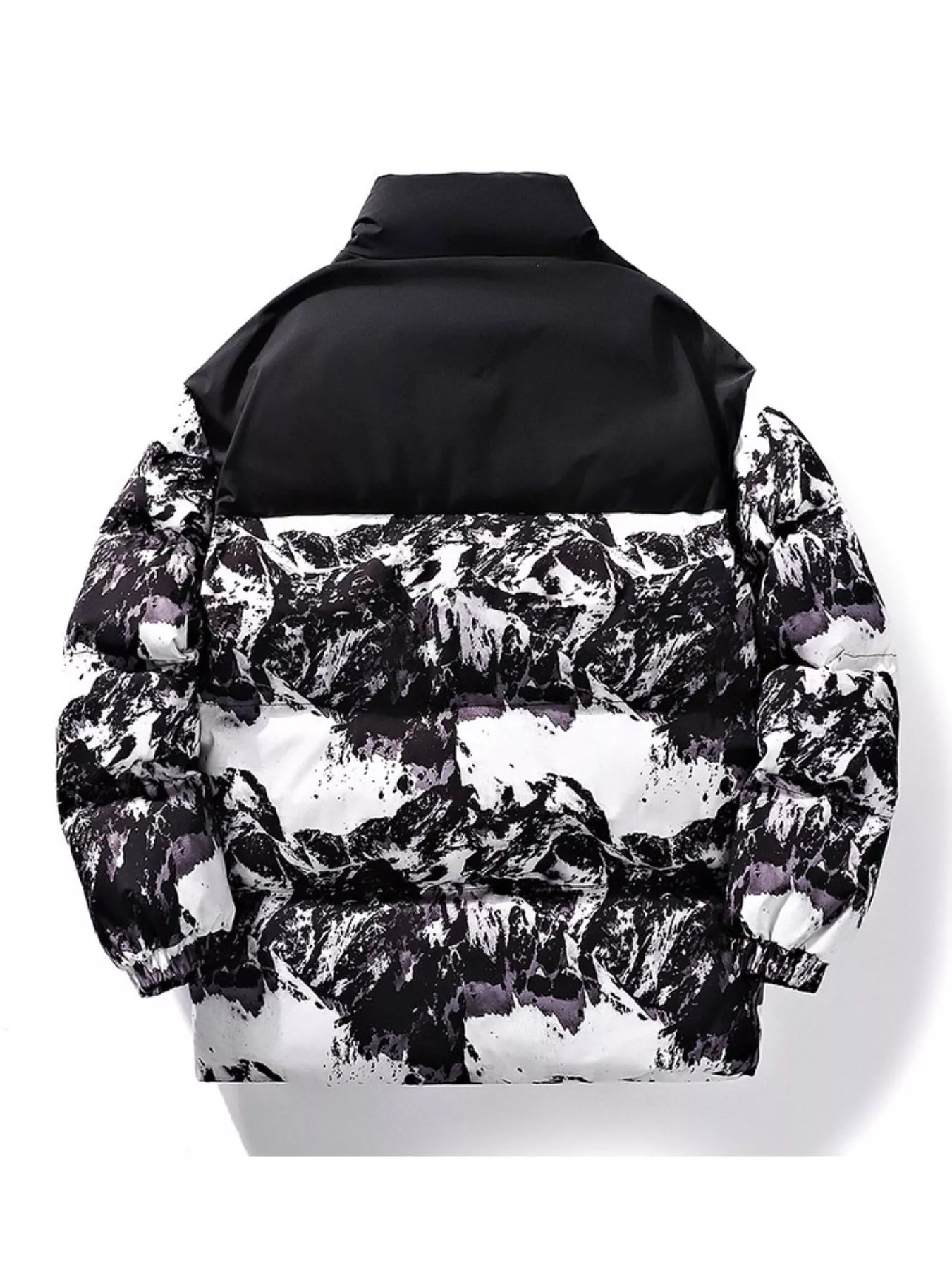 Men's Full Size Printed Padded Winter Coat Plus Size