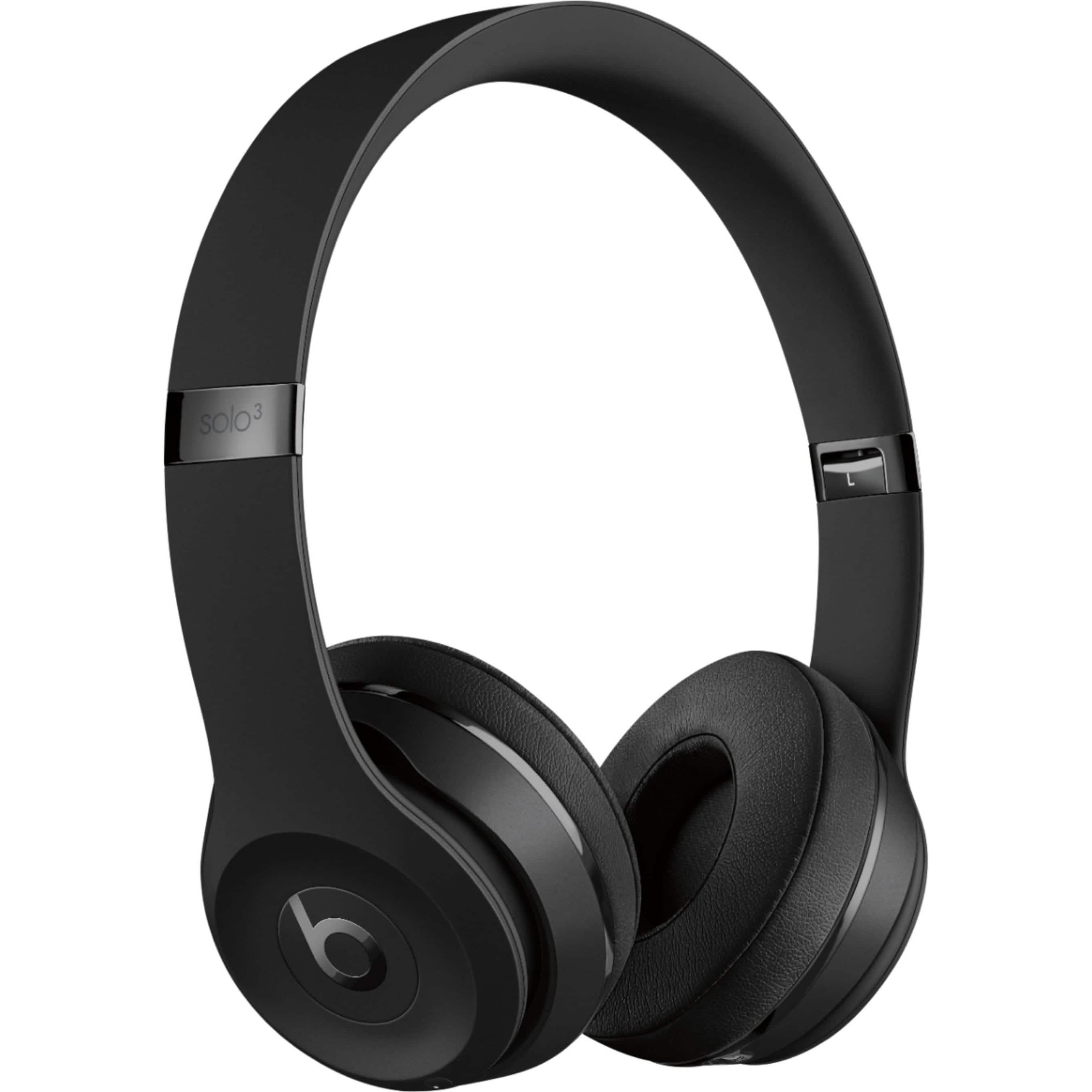 Beats by Dr. Dre - Solo 3 The Beats Icon Collection Wireless On-Ear Headphones - Matte Black