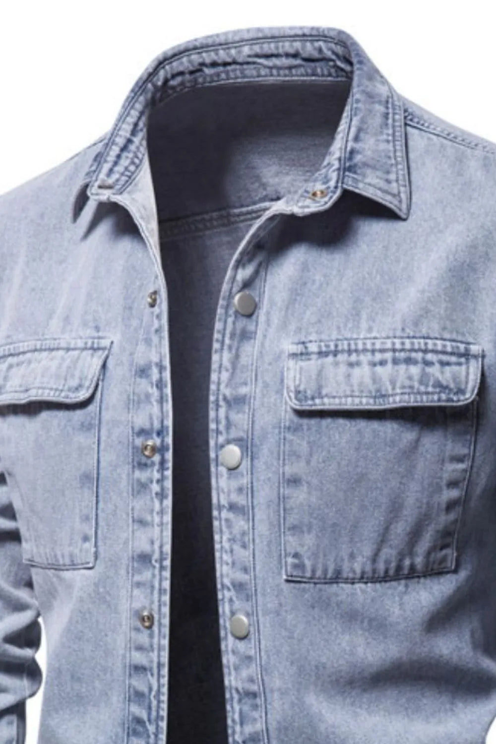 Men's Button Down Chest Pocket Denim Jacket