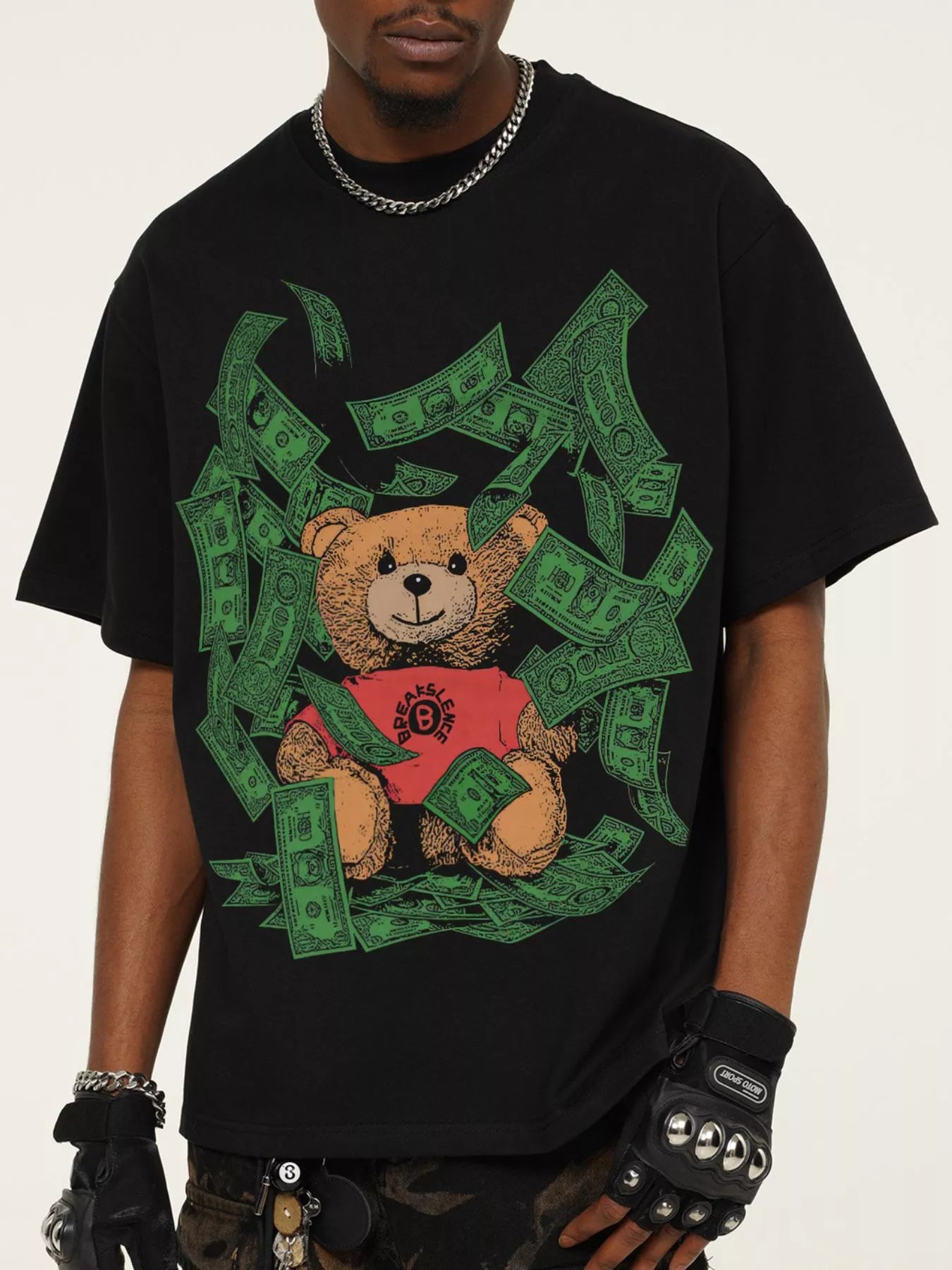 Men's Money Bear Graphic Short Sleeve T-Shirt