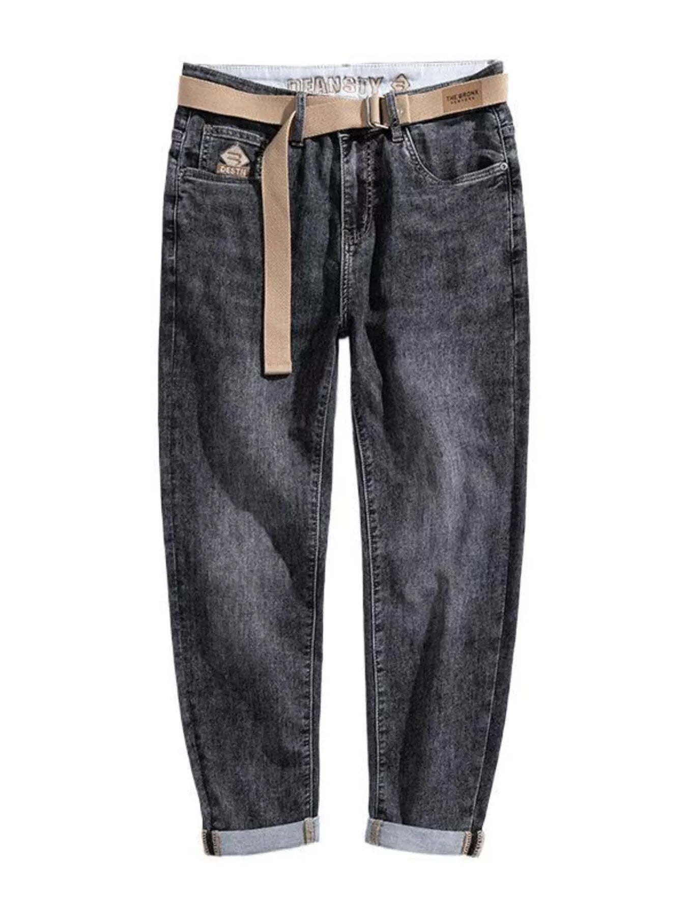 Men's Straight Leg Washed Jeans