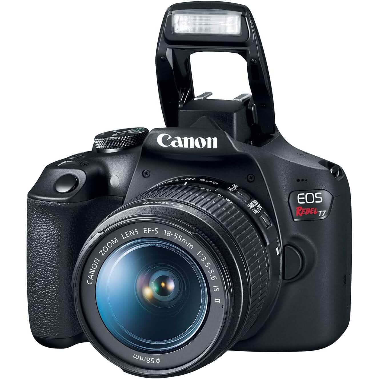 Canon EOS Rebel T7 DSLR Camera with 18-55mm Lens (Refurbished)