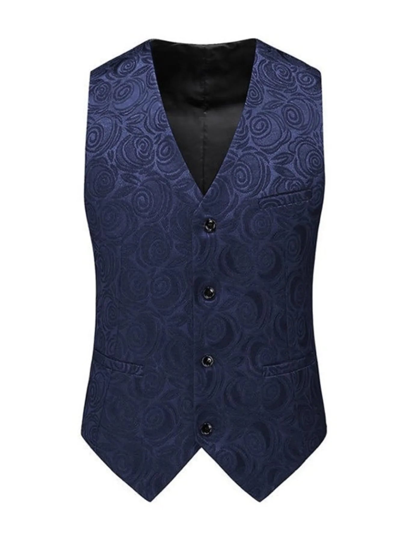 Men's Plus Size V-Neck Button Up Vest