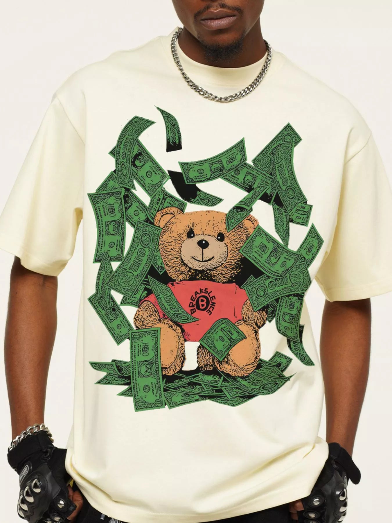 Men's Money Bear Graphic Short Sleeve T-Shirt
