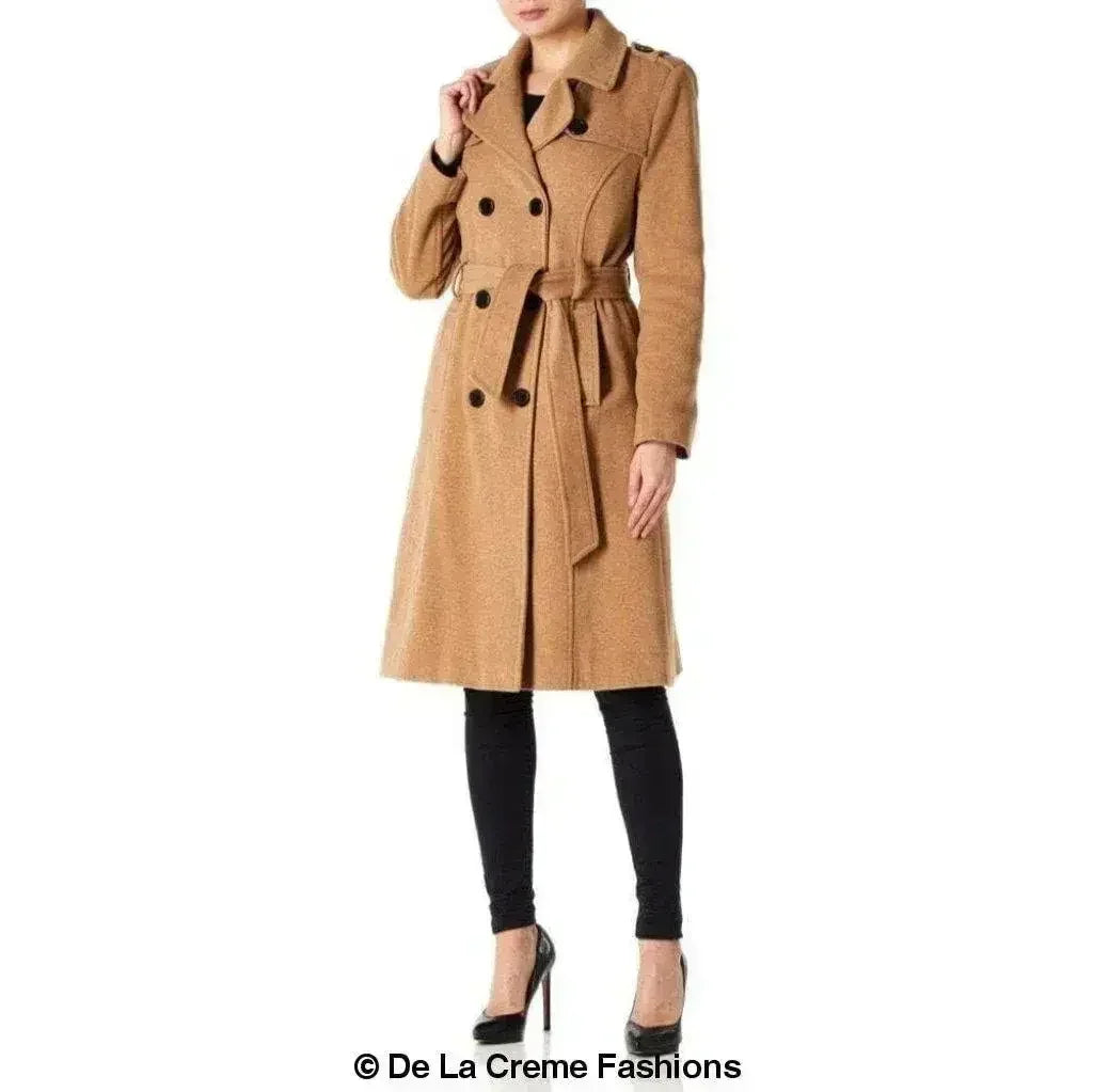 Wool Cashmere Military Coat - British Made | Femstylo