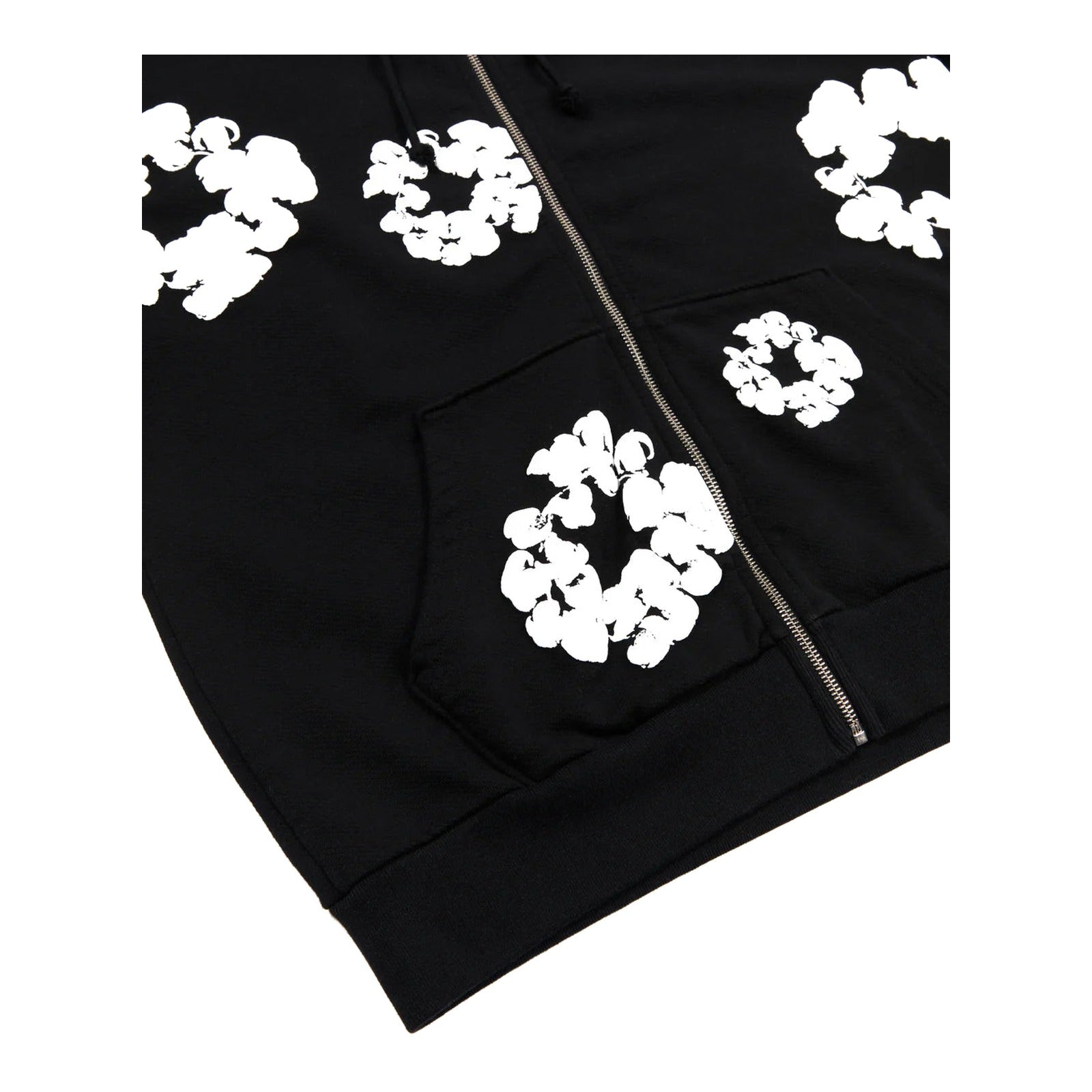Denim Tears Cotton Wreath Zip Hoodie Black