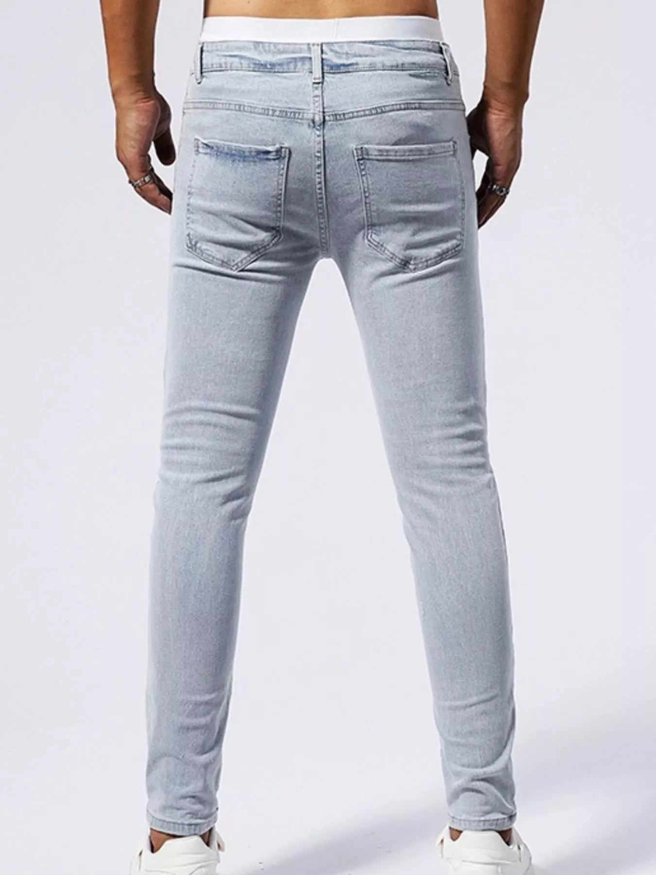 Men's Distressed Slim Fit Jeans
