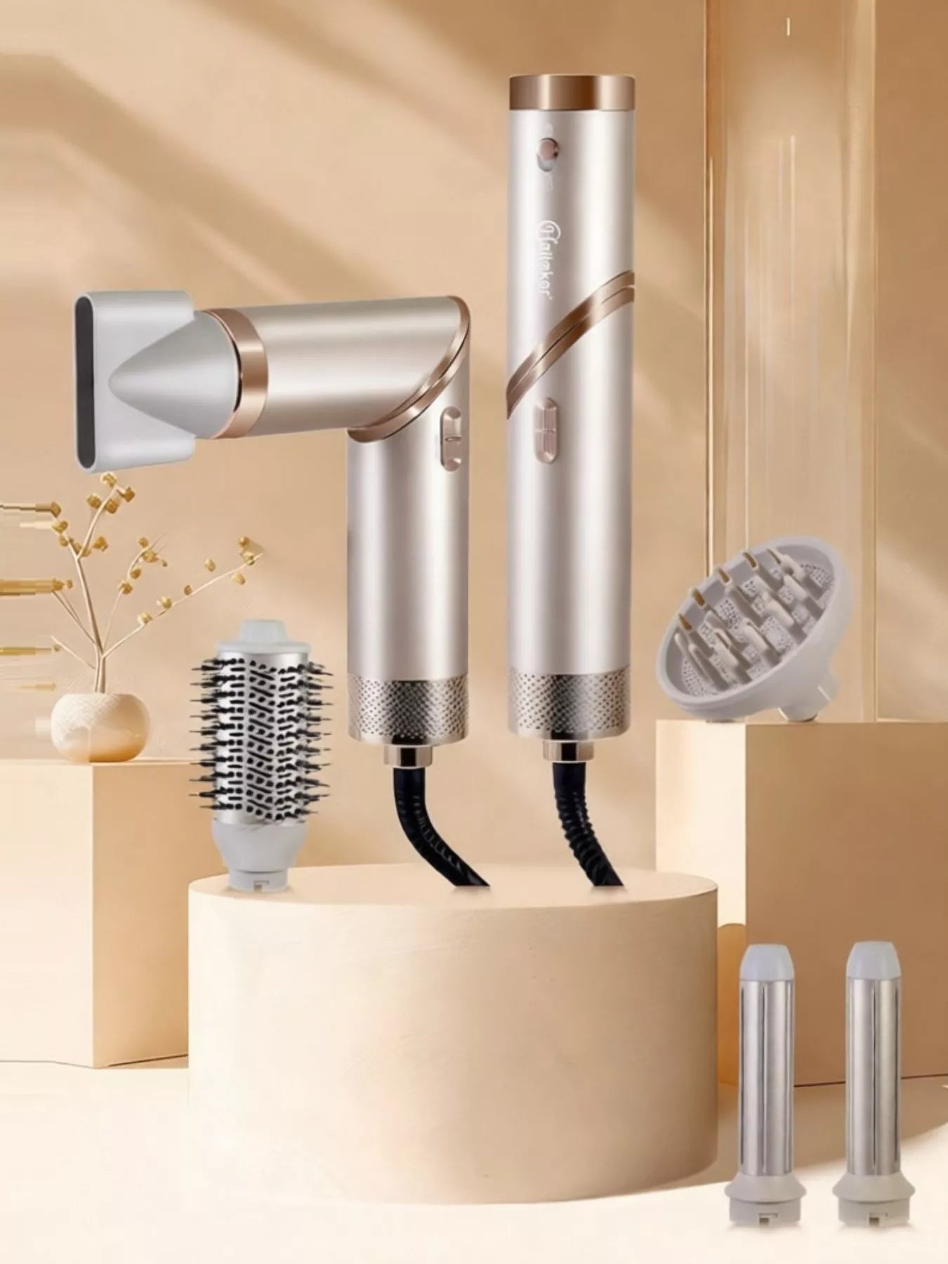 Multifunctional Hot Air Dual-Use Curling Iron Folding Hair Dryer