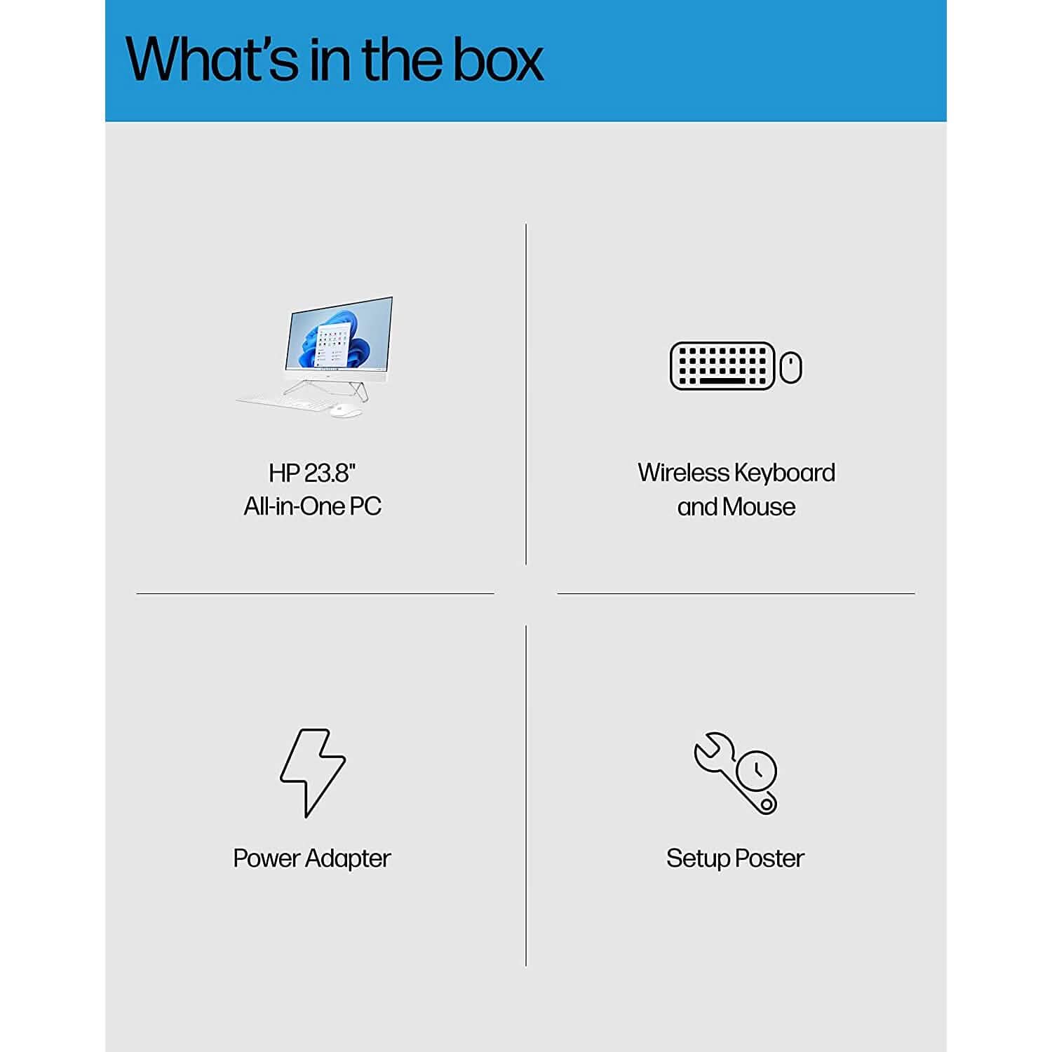 HP All-in-One Bundle PC, 23.8