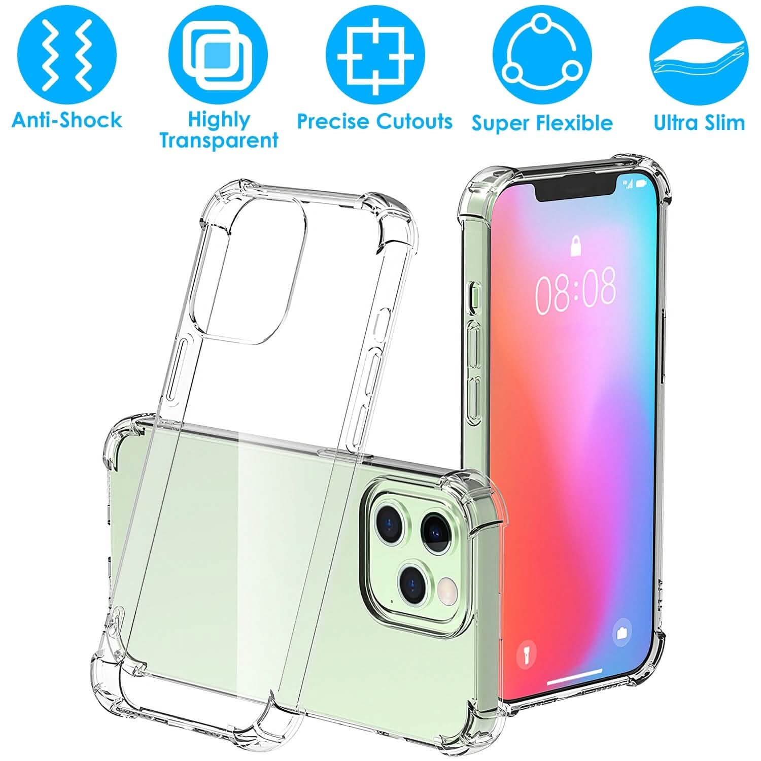 iPhone Shockproof Clear Phone Case Soft TPU