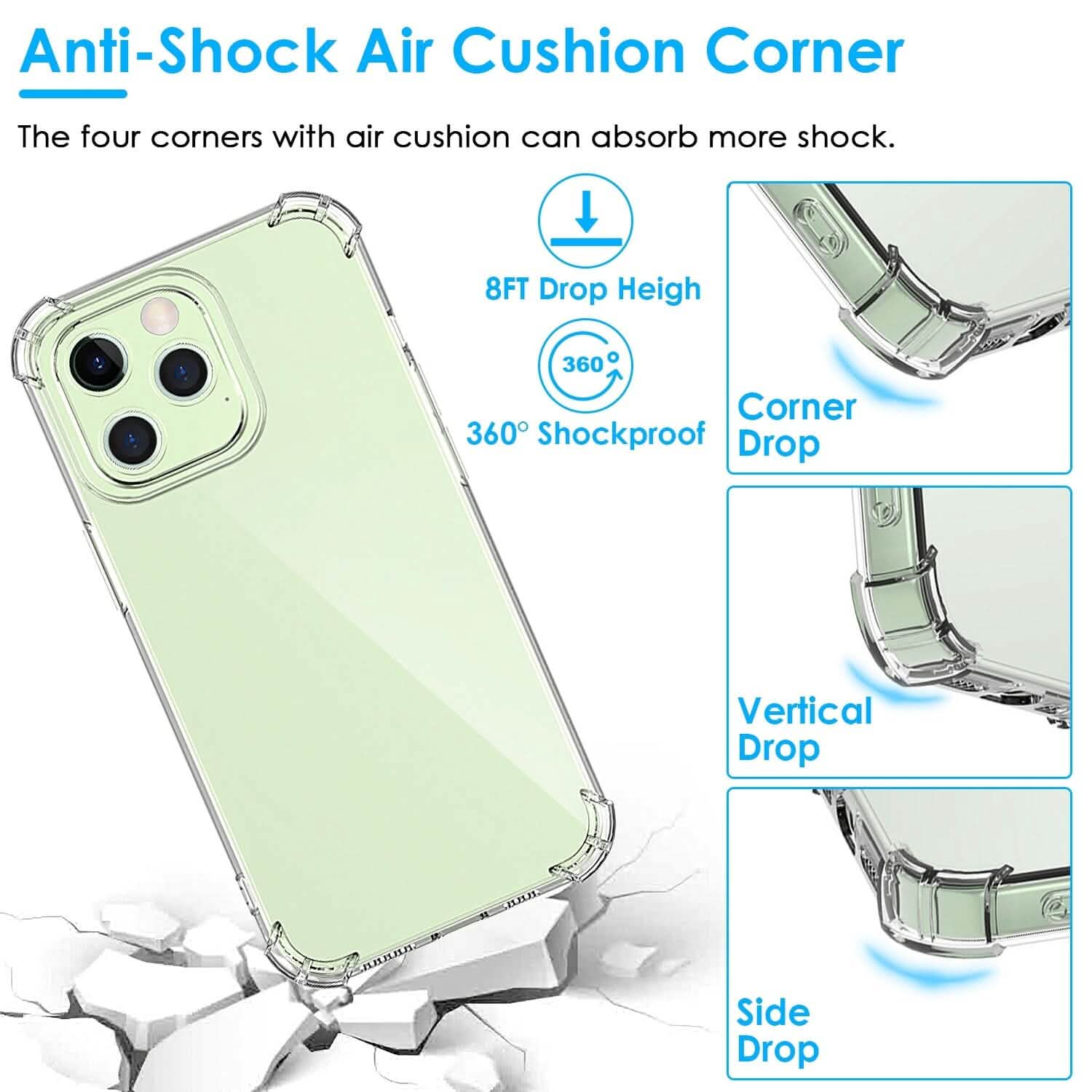 iPhone Shockproof Clear Phone Case Soft TPU