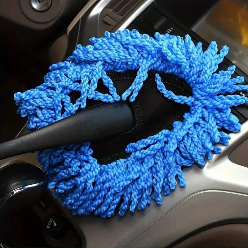 Microfiber Car Duster with Plastic Handle - Interior Cleaning Brush