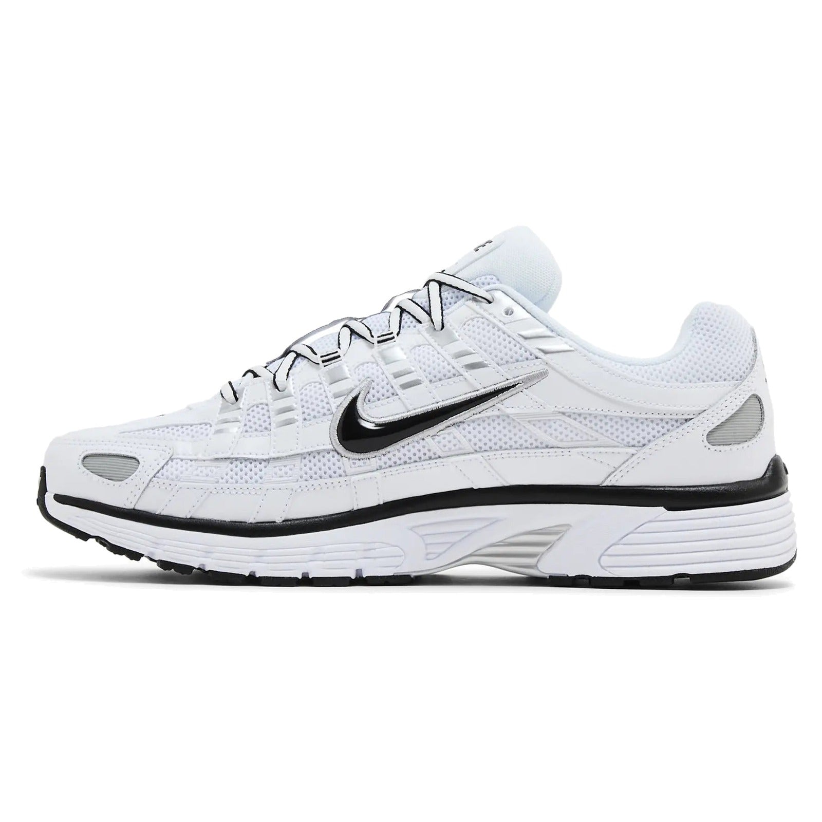 Nike P-6000 White Metallic Silver Black