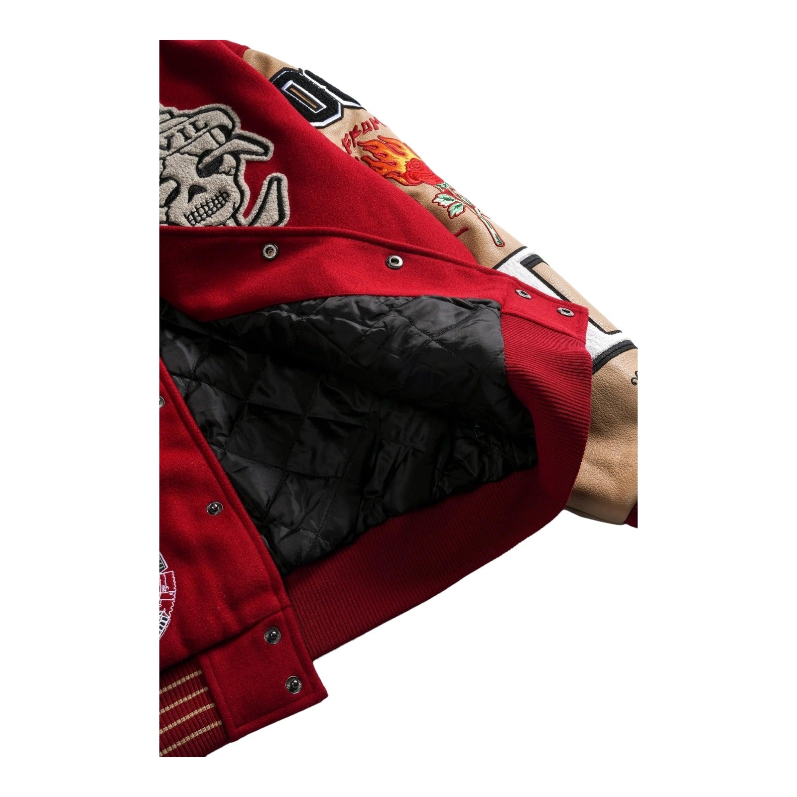 Star Wars x Civil Regime Rebellion Letterman Jacket Deep Red & Sand