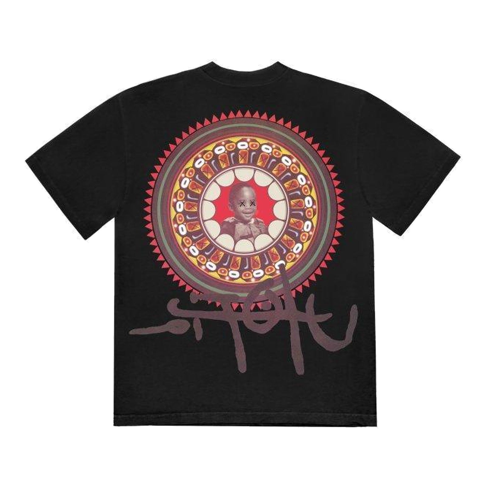 Travis Scott Cactus Jack Utopia x Kaws Tee II Black
