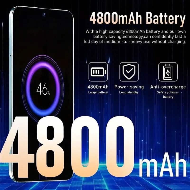 Unlocked Smartphone 4GB 64GB Large 6.6 inch HD Display Dual SIM 4G LTE