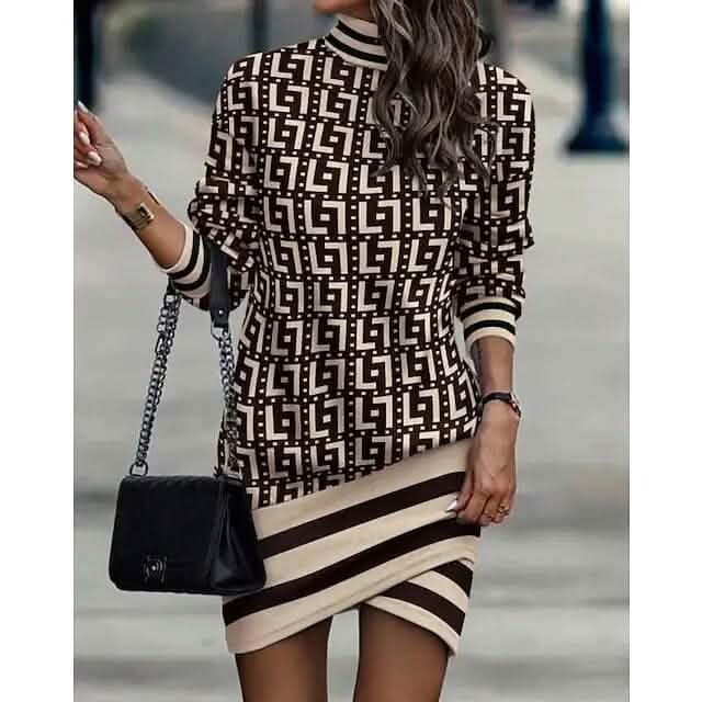 Women's Turtleneck Sweatshirt Dress