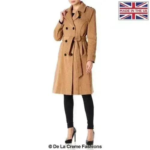 Wool Cashmere Military Coat - British Made | Femstylo